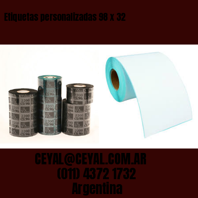 Etiquetas personalizadas 98 x 32