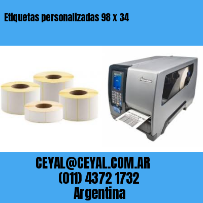 Etiquetas personalizadas 98 x 34