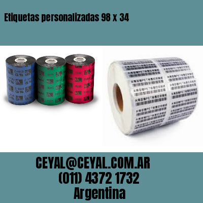 Etiquetas personalizadas 98 x 34
