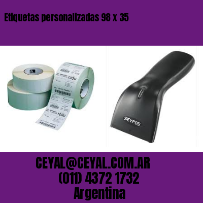 Etiquetas personalizadas 98 x 35