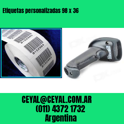Etiquetas personalizadas 98 x 36