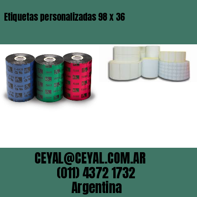Etiquetas personalizadas 98 x 36