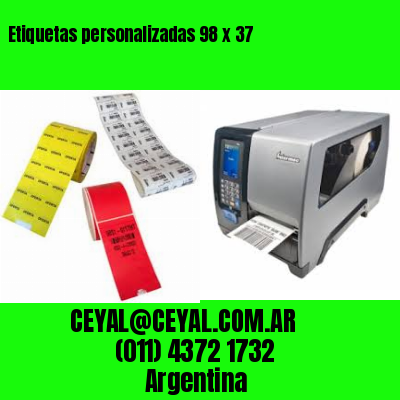Etiquetas personalizadas 98 x 37