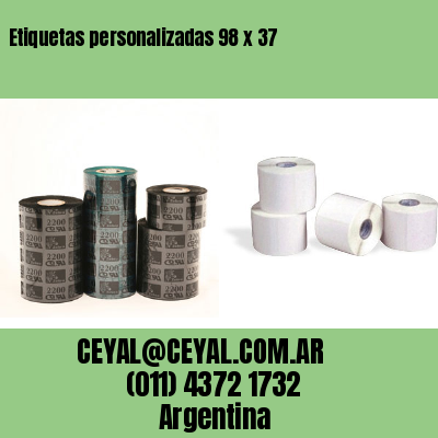 Etiquetas personalizadas 98 x 37
