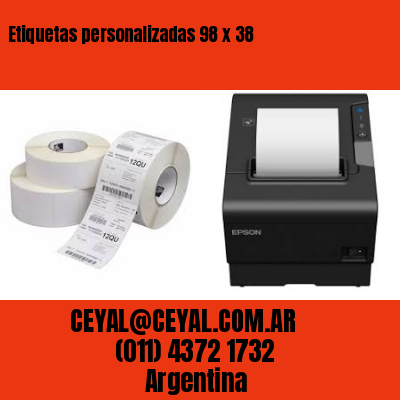 Etiquetas personalizadas 98 x 38