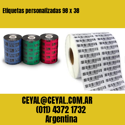 Etiquetas personalizadas 98 x 38