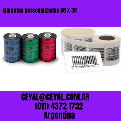 Etiquetas personalizadas 98 x 39