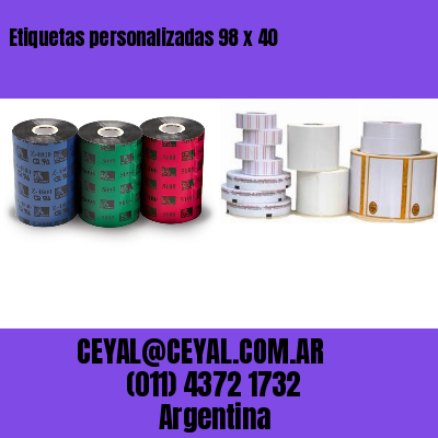 Etiquetas personalizadas 98 x 40