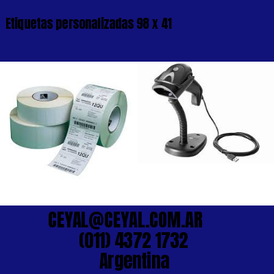 Etiquetas personalizadas 98 x 41
