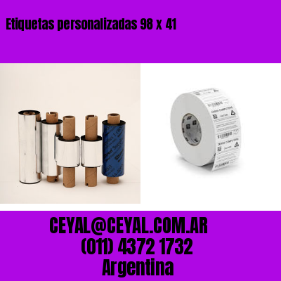 Etiquetas personalizadas 98 x 41