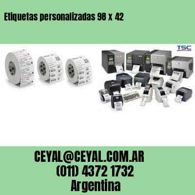 Etiquetas personalizadas 98 x 42