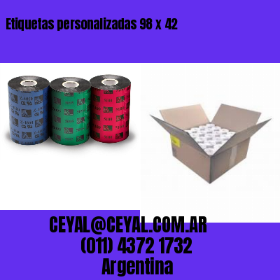 Etiquetas personalizadas 98 x 42