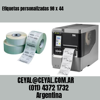 Etiquetas personalizadas 98 x 44