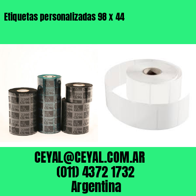 Etiquetas personalizadas 98 x 44