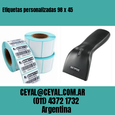 Etiquetas personalizadas 98 x 45