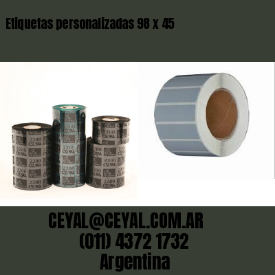 Etiquetas personalizadas 98 x 45
