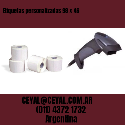 Etiquetas personalizadas 98 x 46