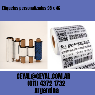 Etiquetas personalizadas 98 x 46