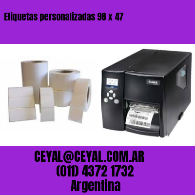 Etiquetas personalizadas 98 x 47