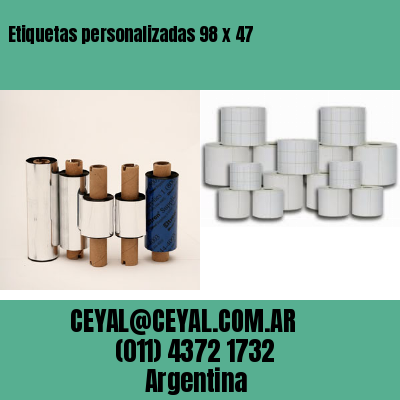 Etiquetas personalizadas 98 x 47