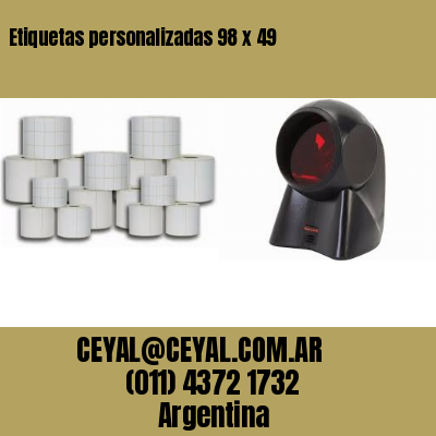 Etiquetas personalizadas 98 x 49