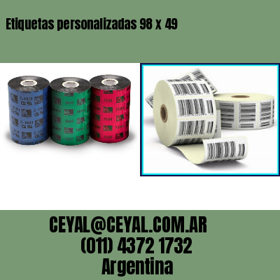 Etiquetas personalizadas 98 x 49