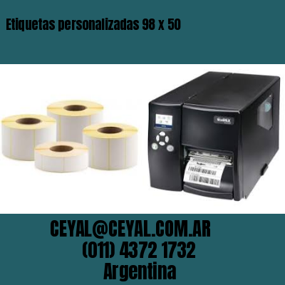Etiquetas personalizadas 98 x 50
