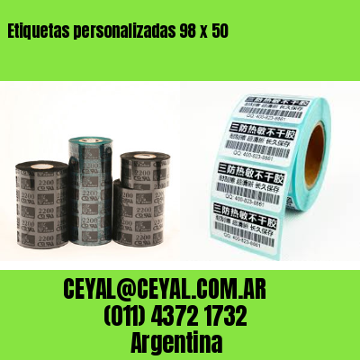 Etiquetas personalizadas 98 x 50