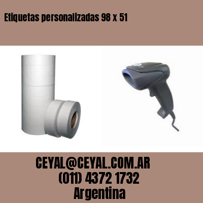 Etiquetas personalizadas 98 x 51