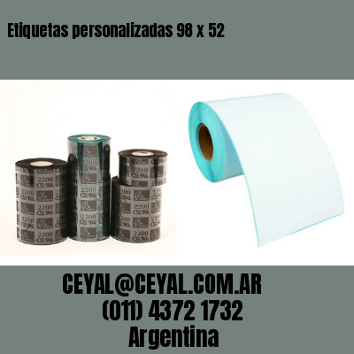 Etiquetas personalizadas 98 x 52