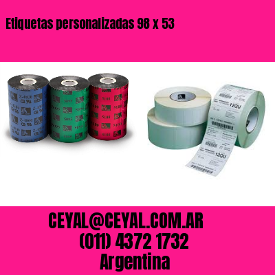 Etiquetas personalizadas 98 x 53