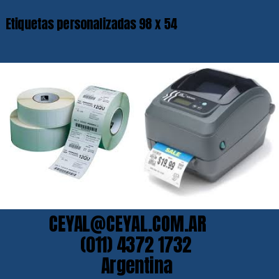Etiquetas personalizadas 98 x 54