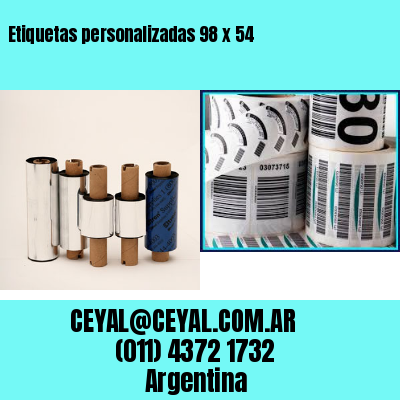 Etiquetas personalizadas 98 x 54