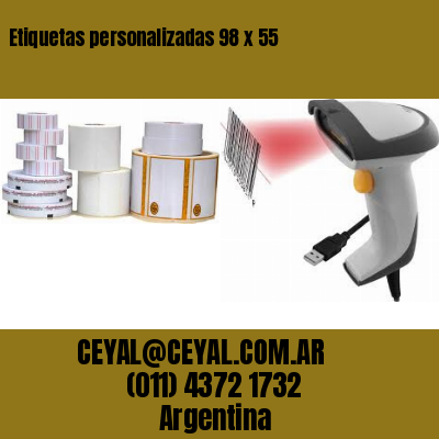 Etiquetas personalizadas 98 x 55
