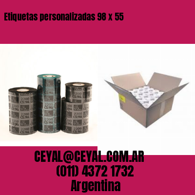 Etiquetas personalizadas 98 x 55