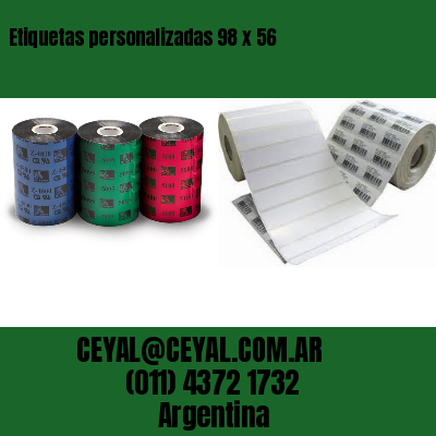 Etiquetas personalizadas 98 x 56