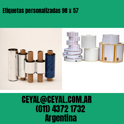 Etiquetas personalizadas 98 x 57