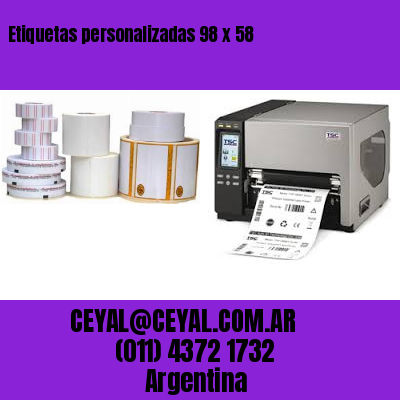 Etiquetas personalizadas 98 x 58