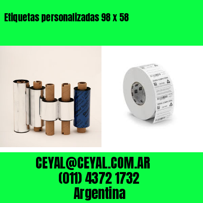 Etiquetas personalizadas 98 x 58