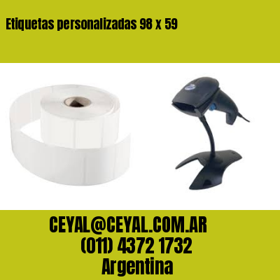 Etiquetas personalizadas 98 x 59