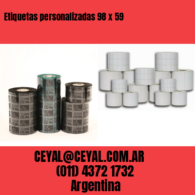 Etiquetas personalizadas 98 x 59