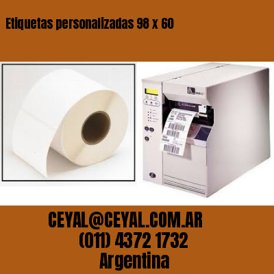 Etiquetas personalizadas 98 x 60