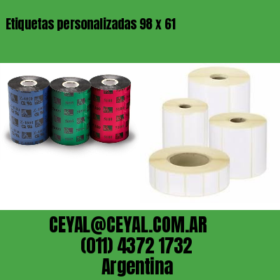 Etiquetas personalizadas 98 x 61