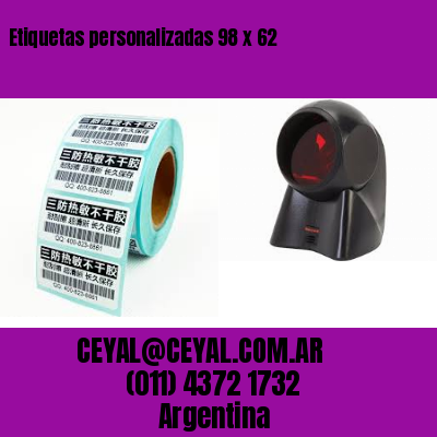 Etiquetas personalizadas 98 x 62