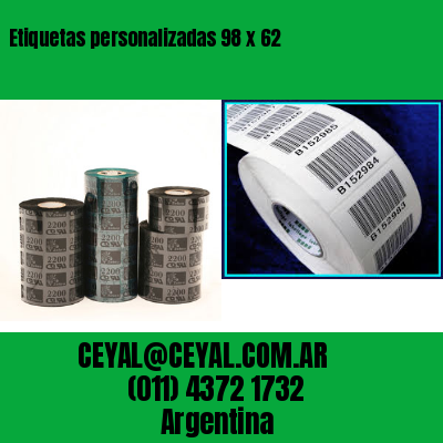 Etiquetas personalizadas 98 x 62
