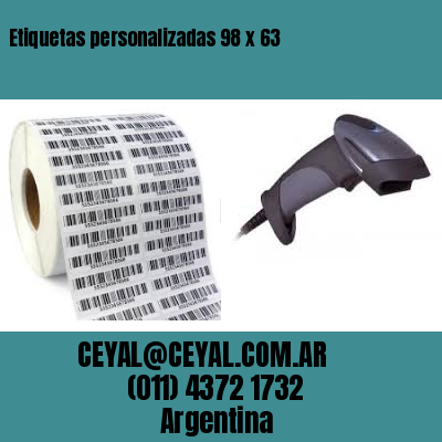 Etiquetas personalizadas 98 x 63