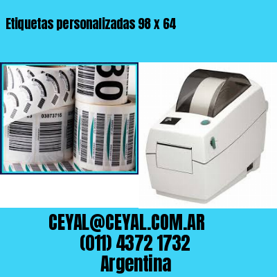 Etiquetas personalizadas 98 x 64