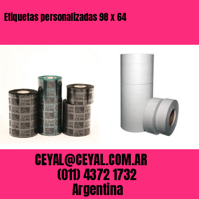 Etiquetas personalizadas 98 x 64