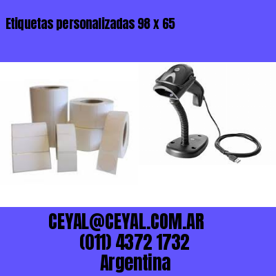 Etiquetas personalizadas 98 x 65
