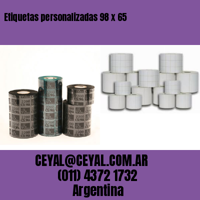Etiquetas personalizadas 98 x 65